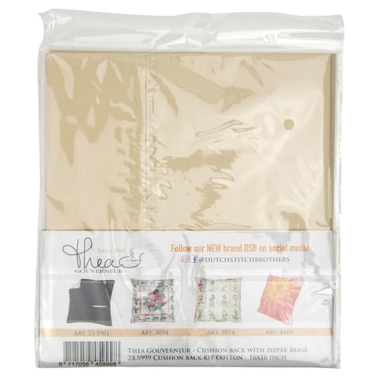 Thea Gouverneur Since 1959® Beige Pillow Back Panel with Zipper